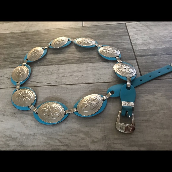 Turquoise and Silver Boho Belt - Picture 4 of 8